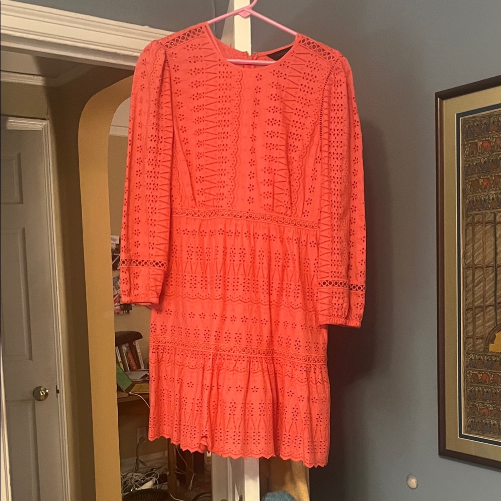J. Crew Coral Lace Dress